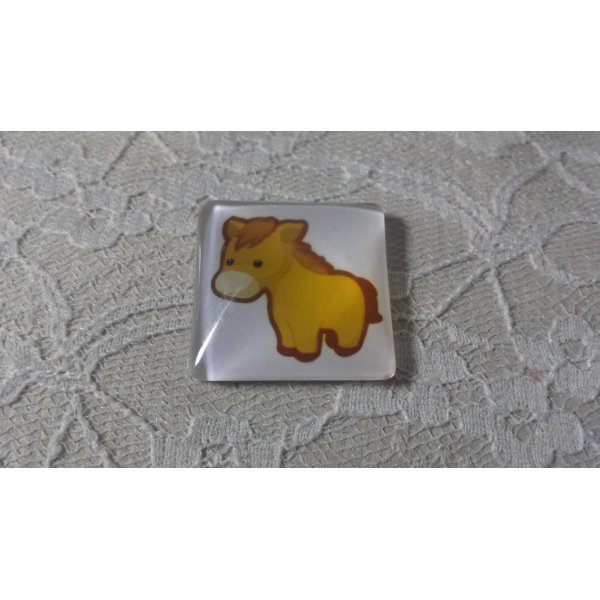 vierkante glazen cabochon 30mm 012 