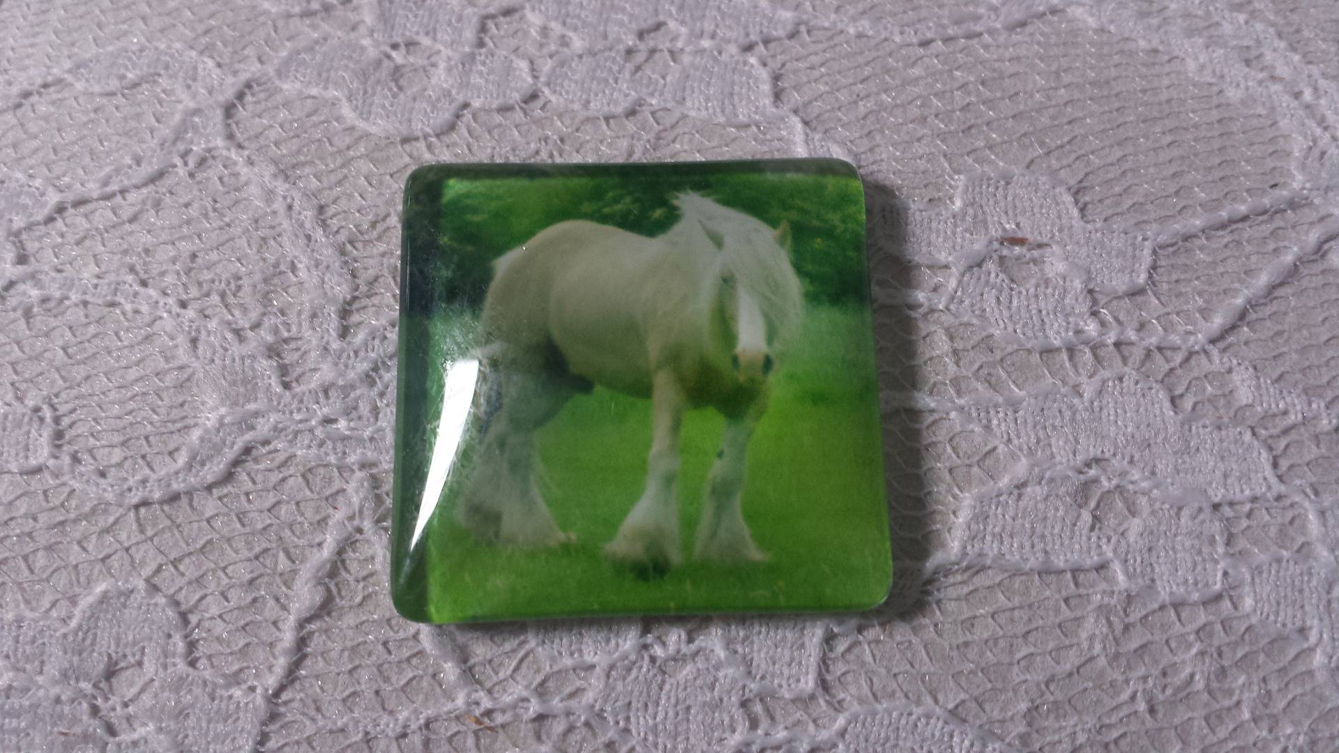 vierkante glazen cabochon 30mm 010 