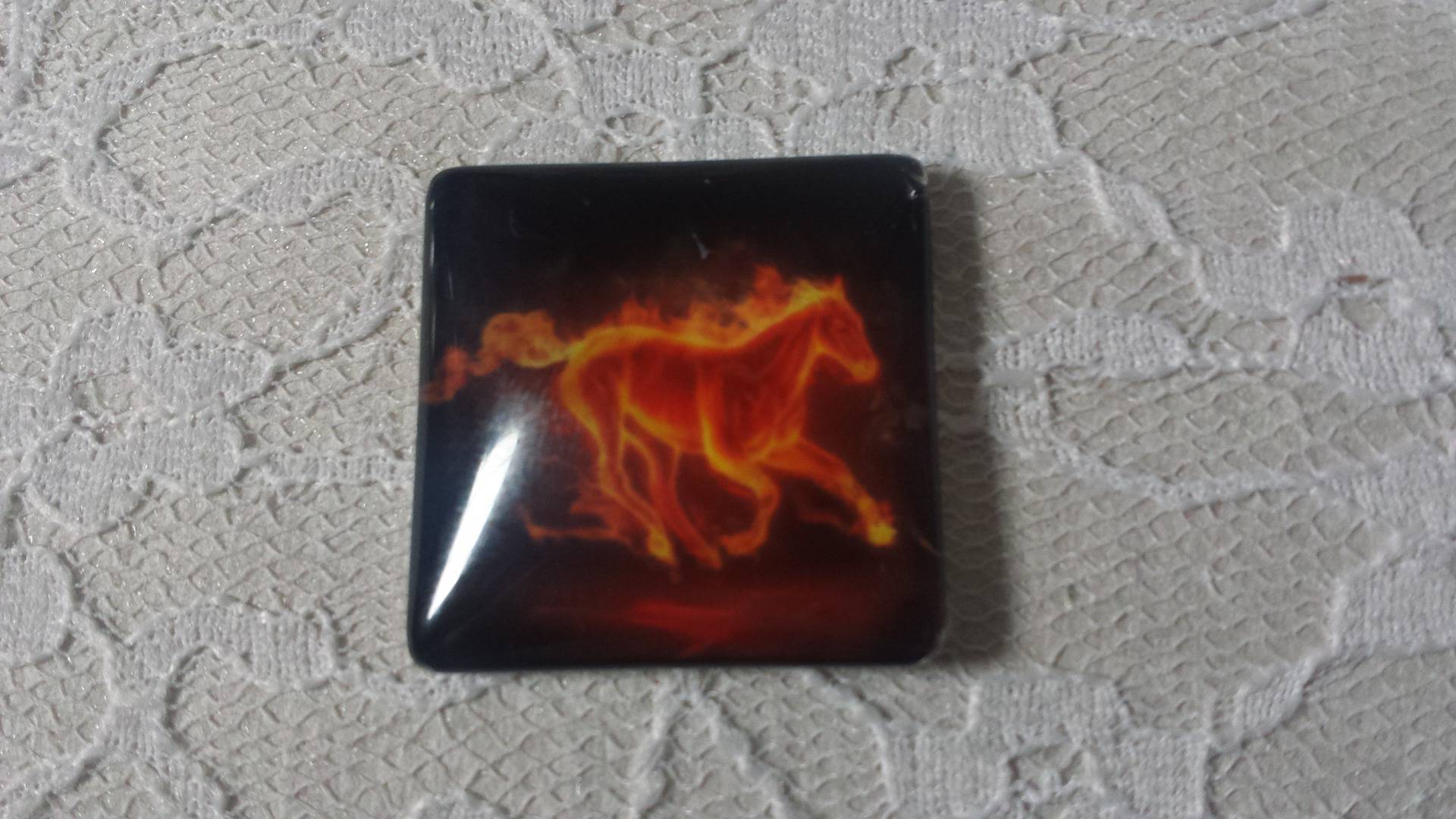 vierkante glazen cabochon 30mm 006 