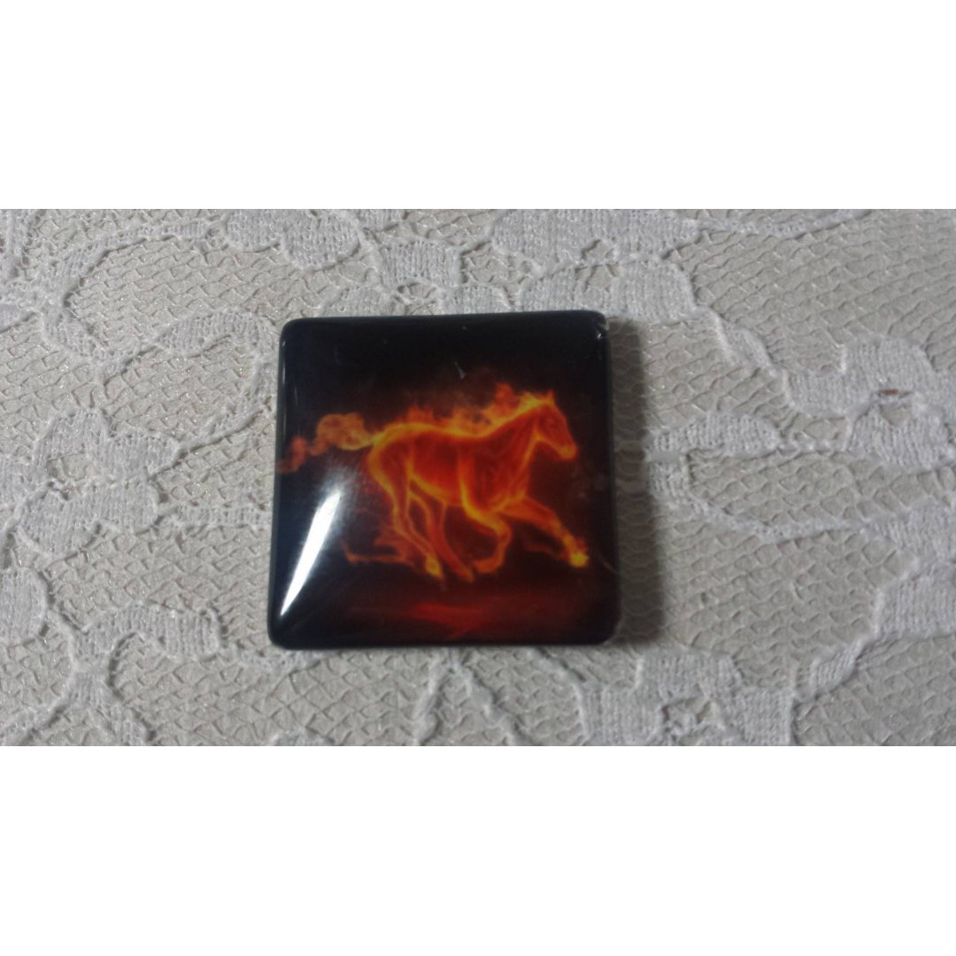 vierkante glazen cabochon 30mm 006 