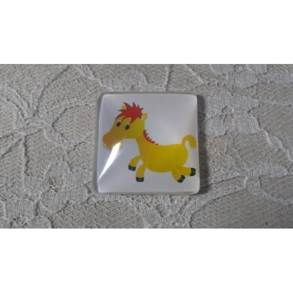 vierkante glazen cabochon 30mm 005 