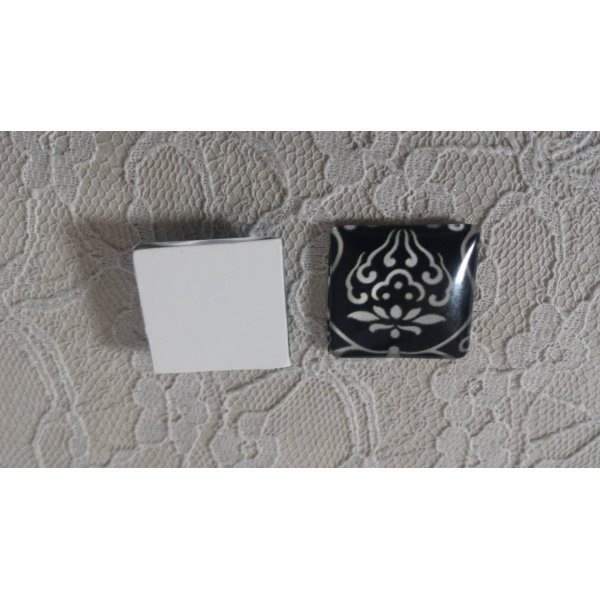 glas vierkante cabochon 25mm 043 