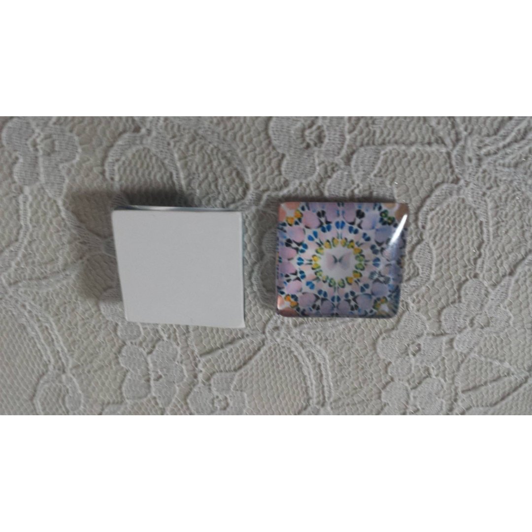 vierkante glazen cabochon 25mm 042 