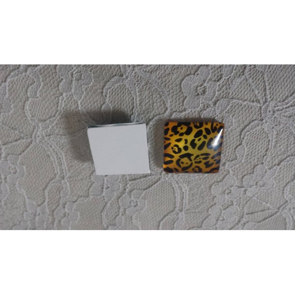 vierkante glazen cabochon 25mm 038 