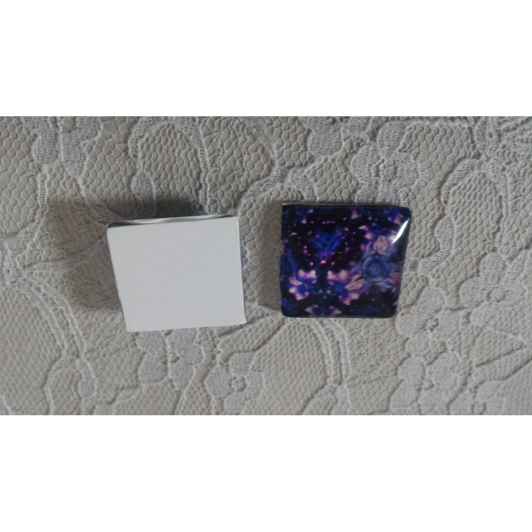 vierkante glazen cabochon 25mm 034 