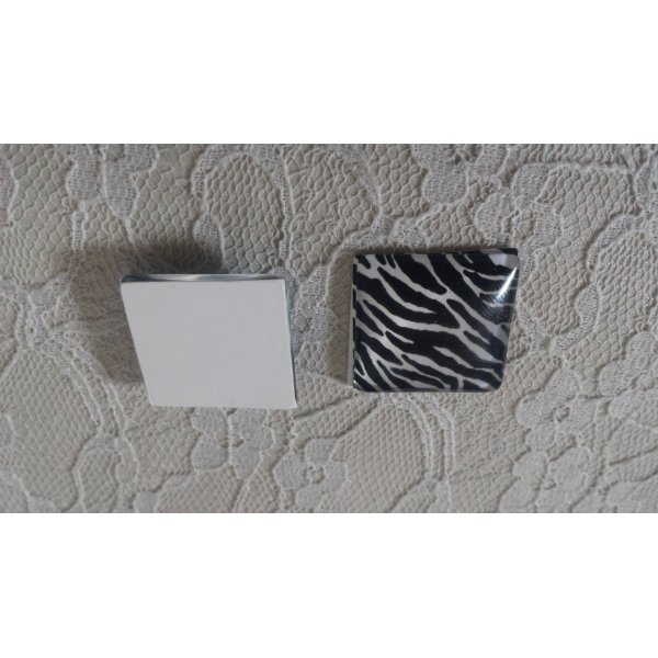 vierkante glazen cabochon 25mm 028 