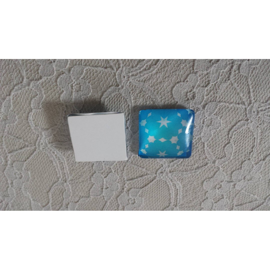vierkante glazen cabochon 25mm 024 