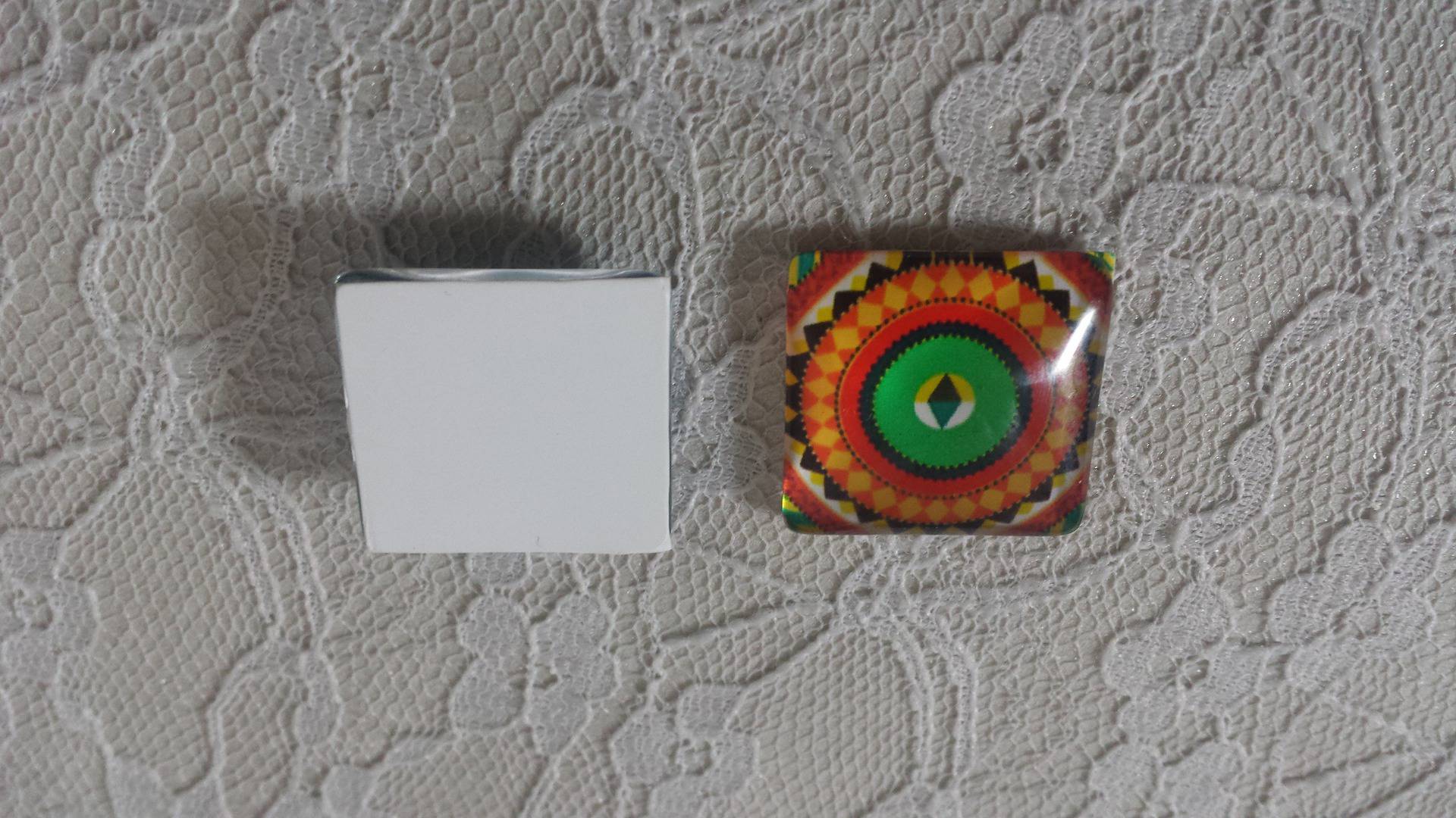 glazen vierkante cabochon 25mm 022 