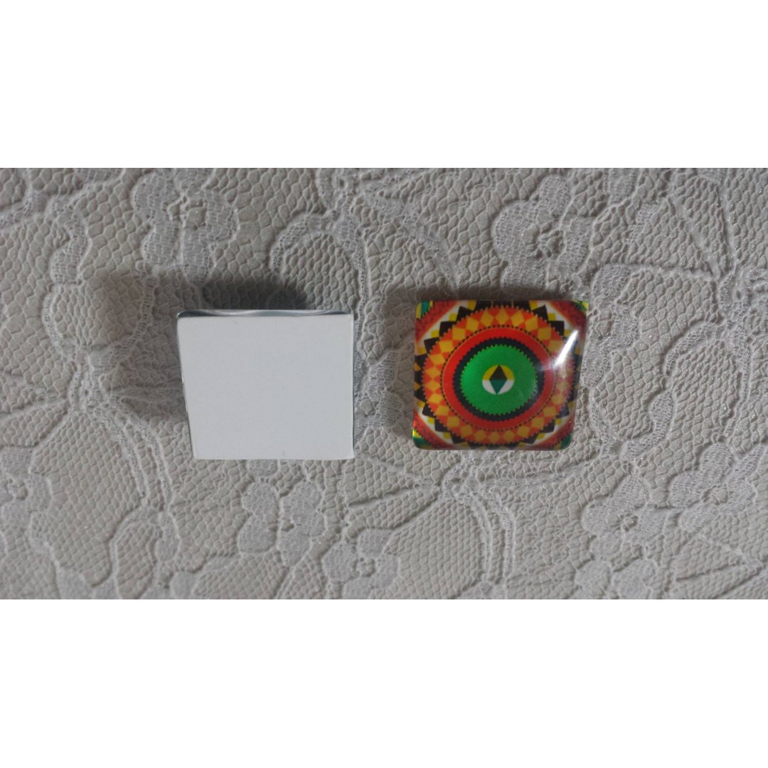 glazen vierkante cabochon 25mm 022 