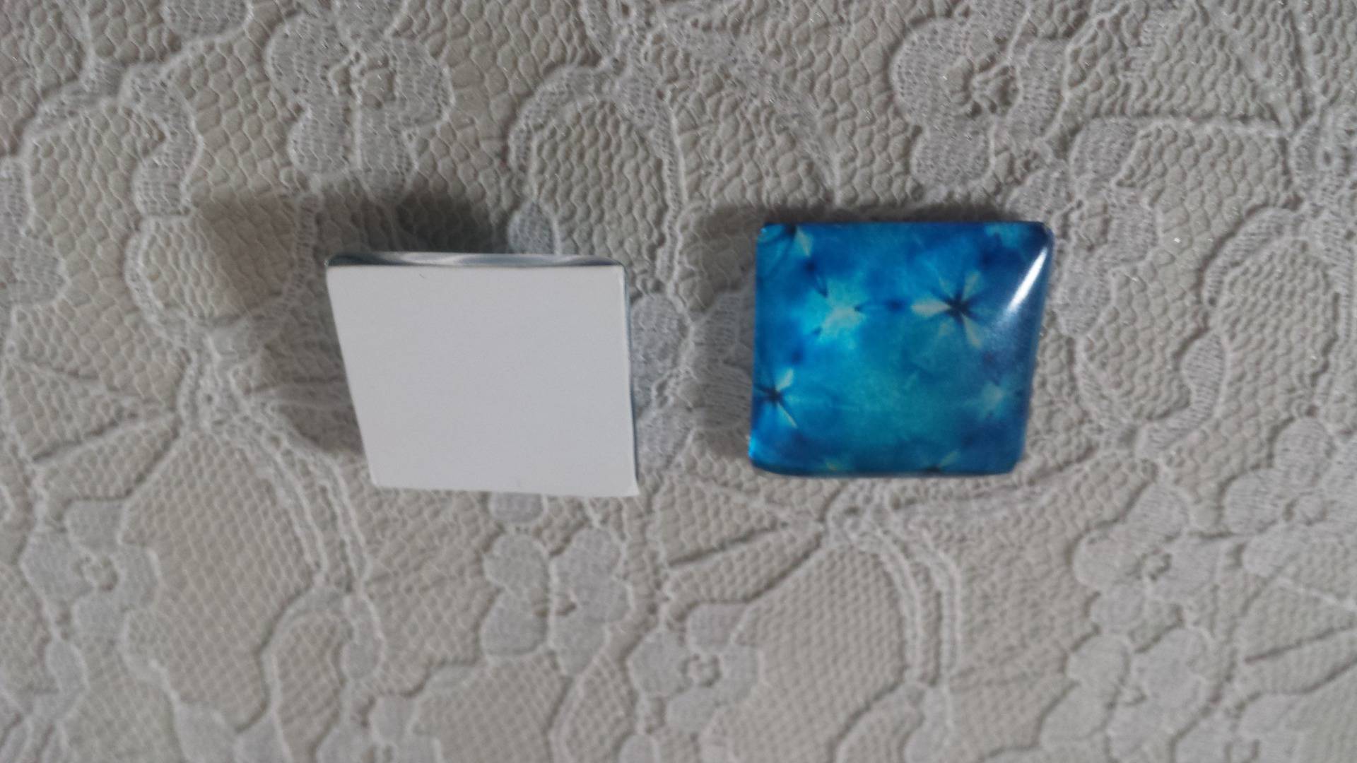 vierkante glazen cabochon 25mm 019 