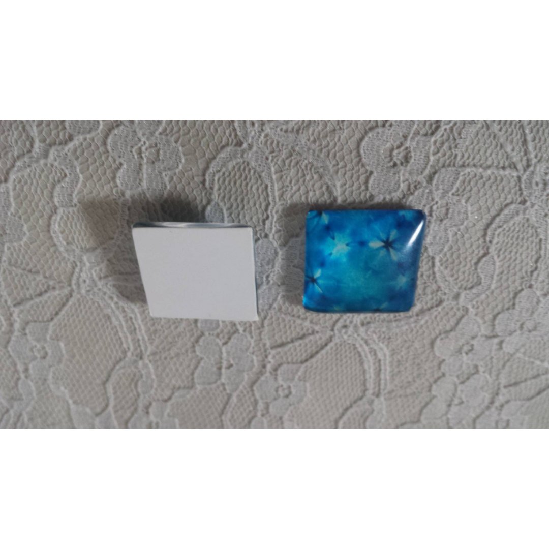vierkante glazen cabochon 25mm 019 