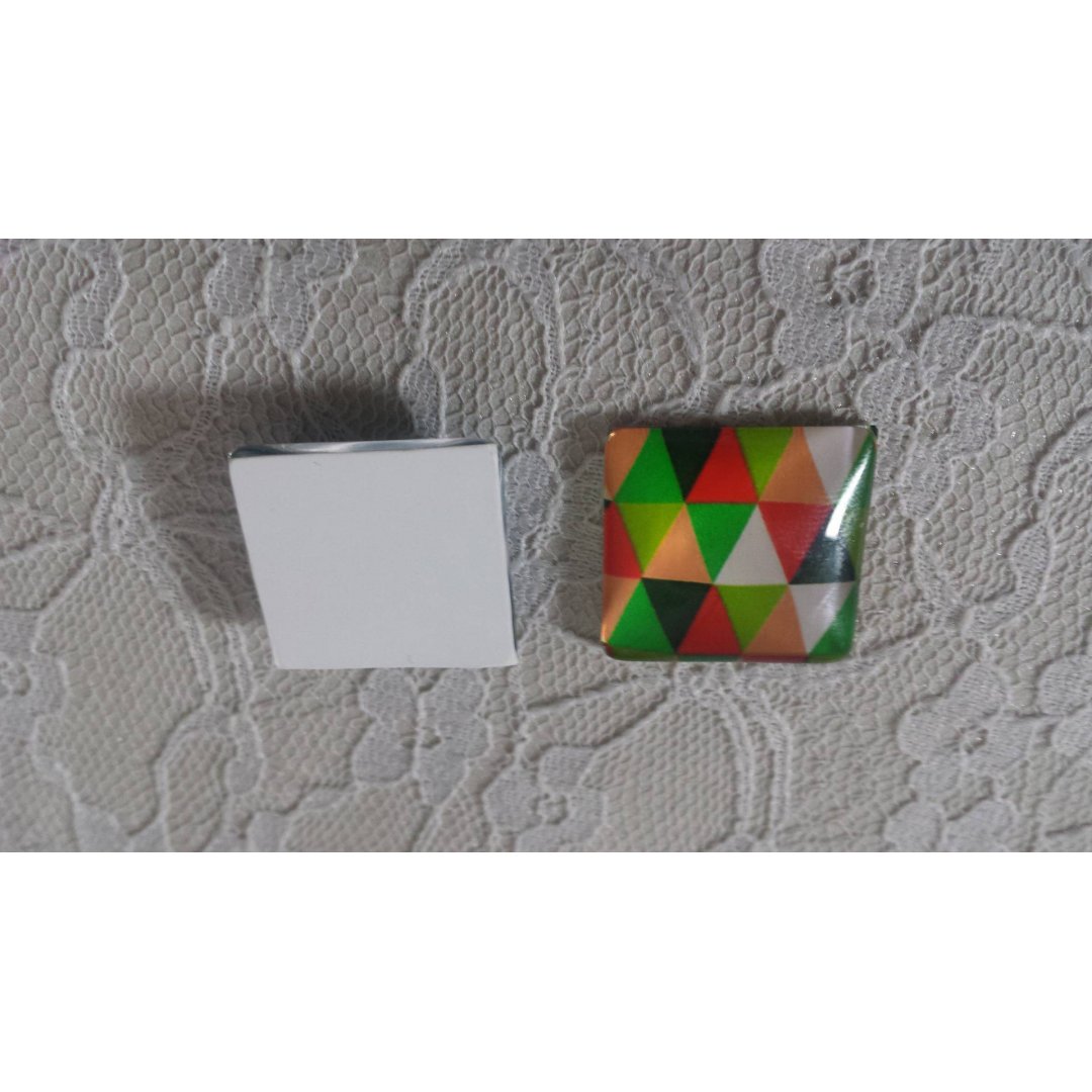 vierkante glazen cabochon 25mm 018 