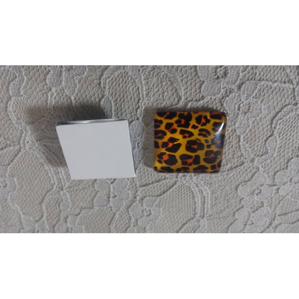 vierkante glazen cabochon 25mm 017 