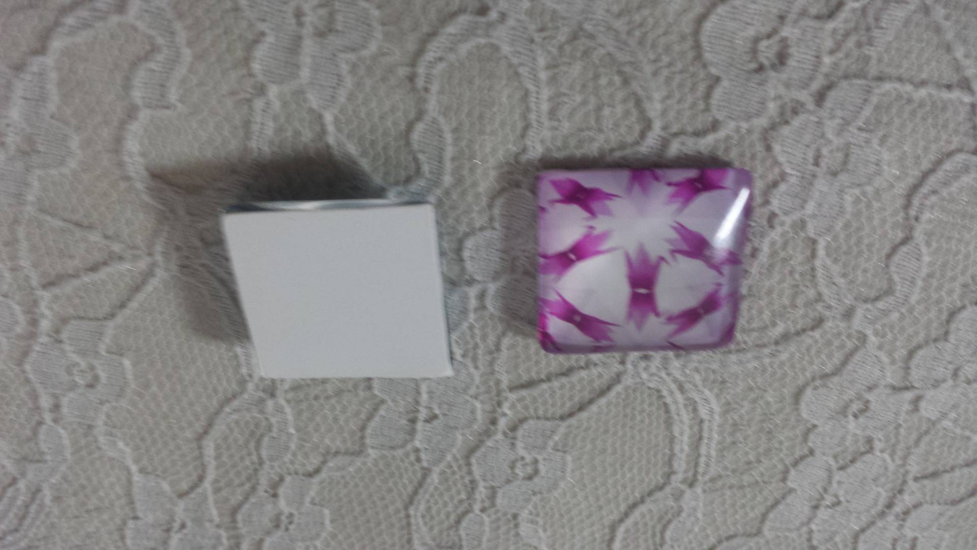 glas vierkante cabochon 25mm 015 