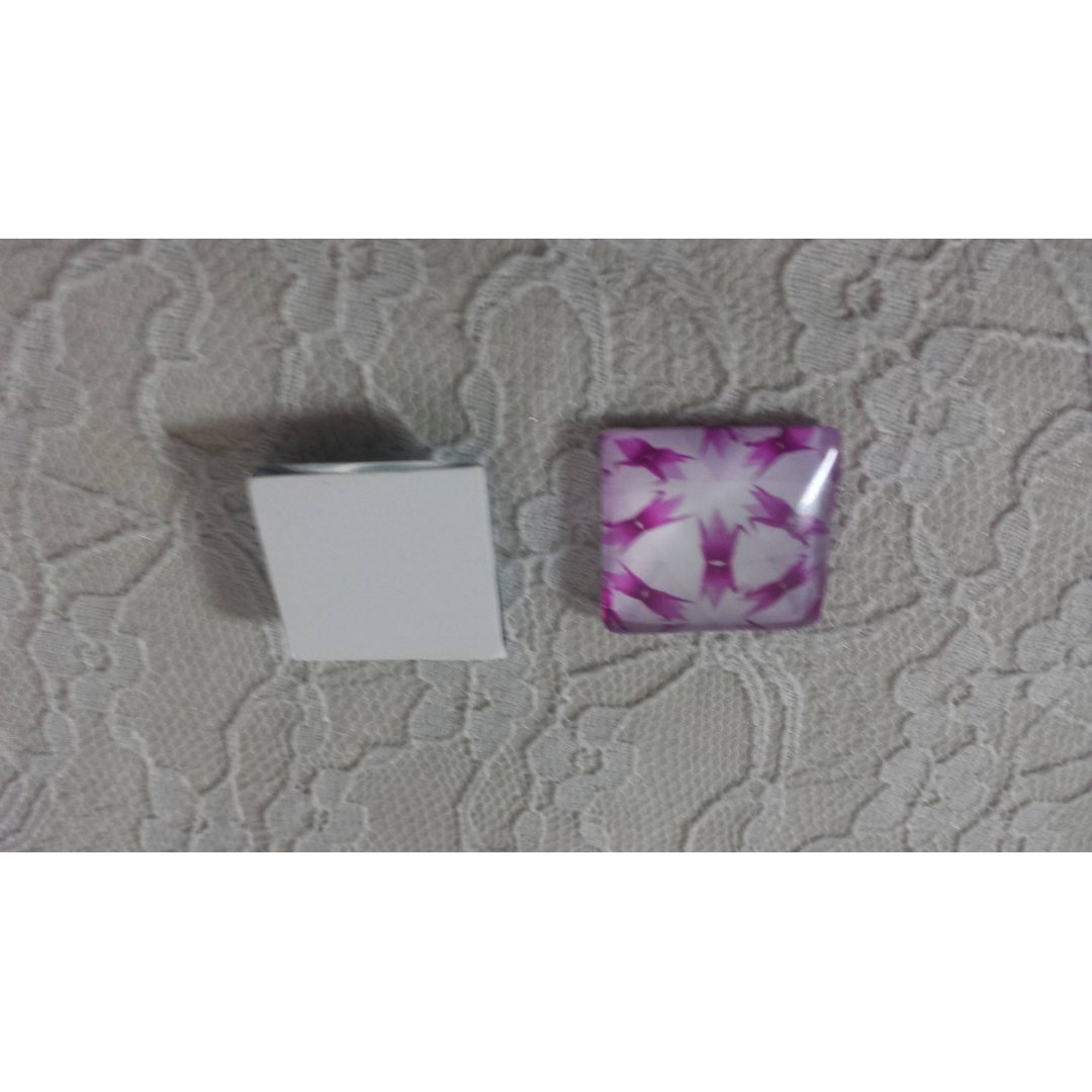 glas vierkante cabochon 25mm 015 