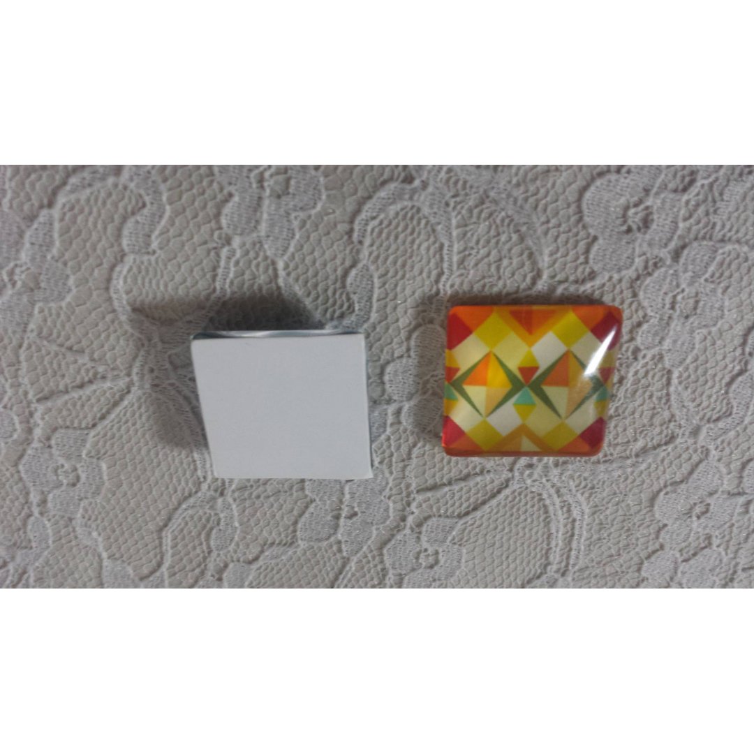 glas vierkante cabochon 25mm 014 