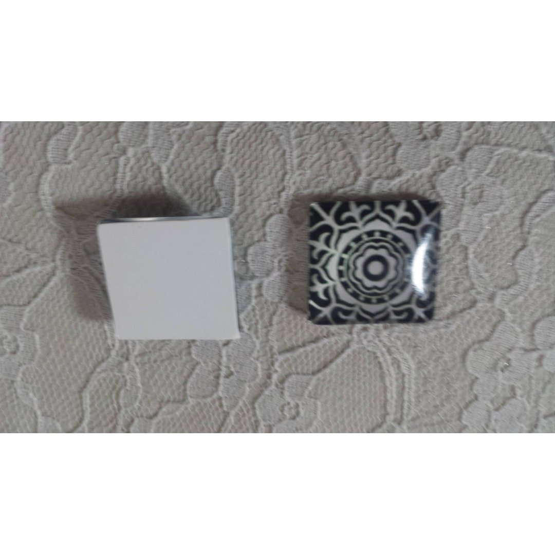 vierkante glazen cabochon 25mm 013 