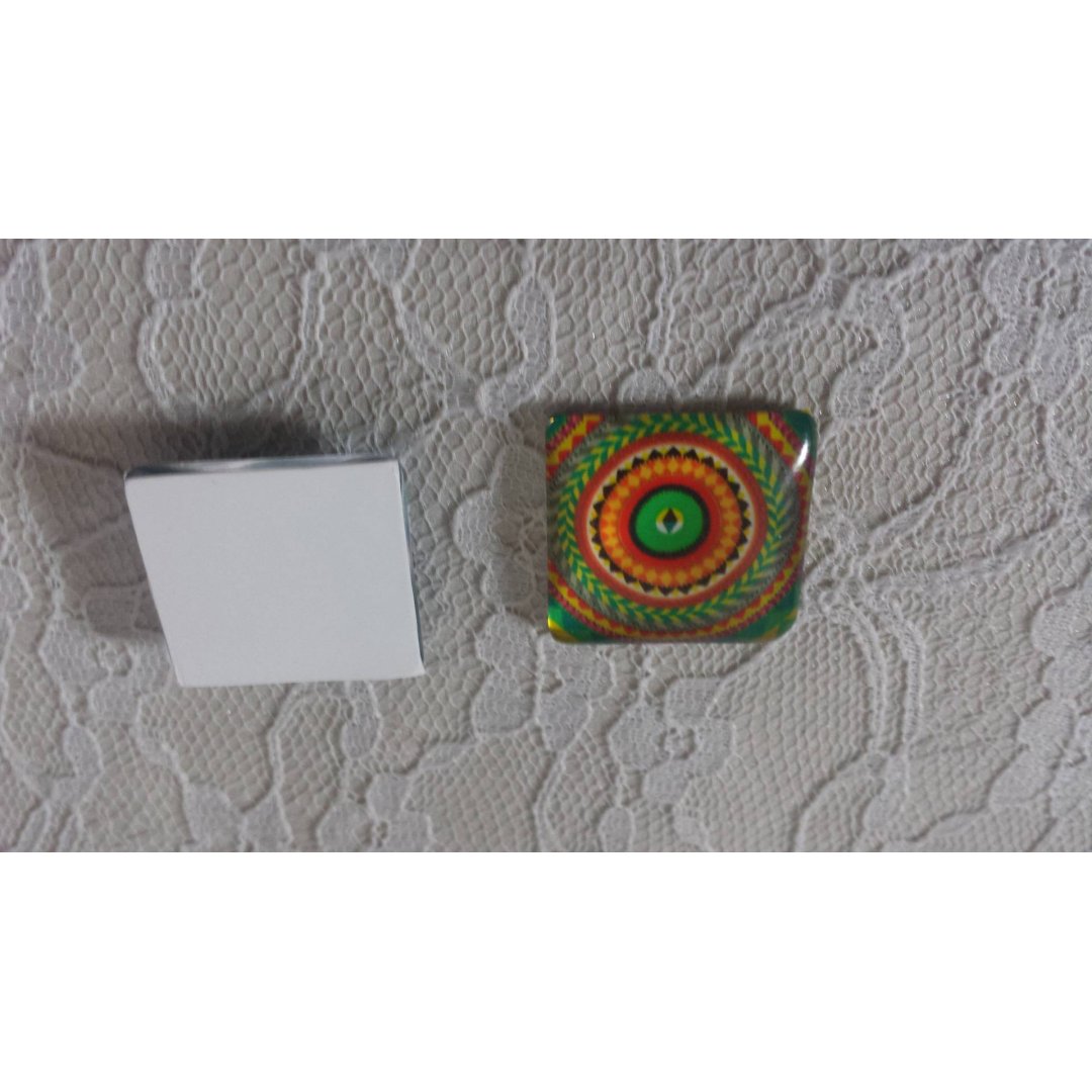 vierkante glazen cabochon 25mm 005 