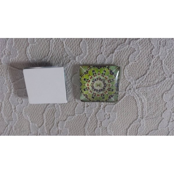 vierkante glazen cabochon 25mm 004 