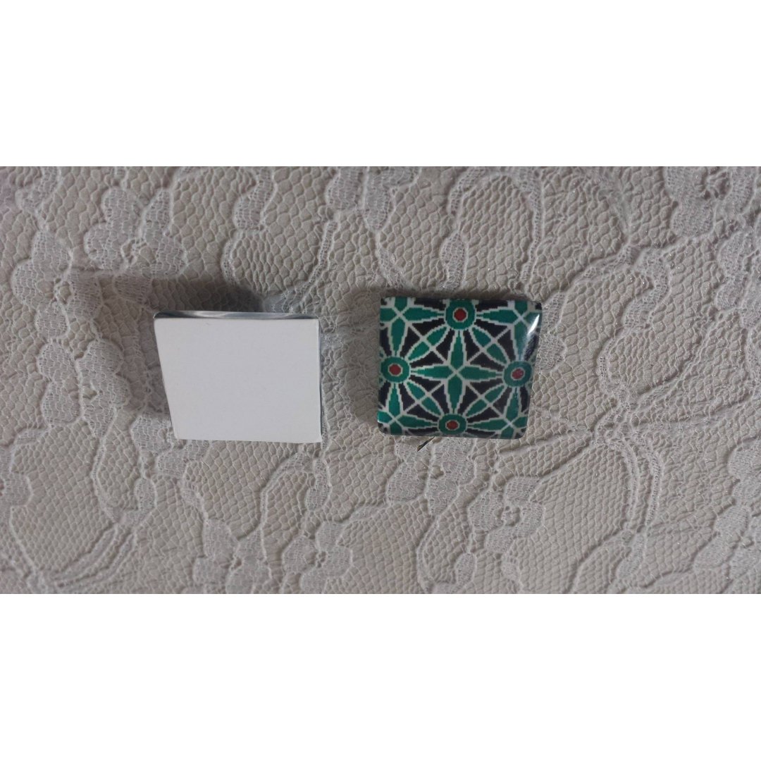vierkante glazen cabochon 25mm 003 