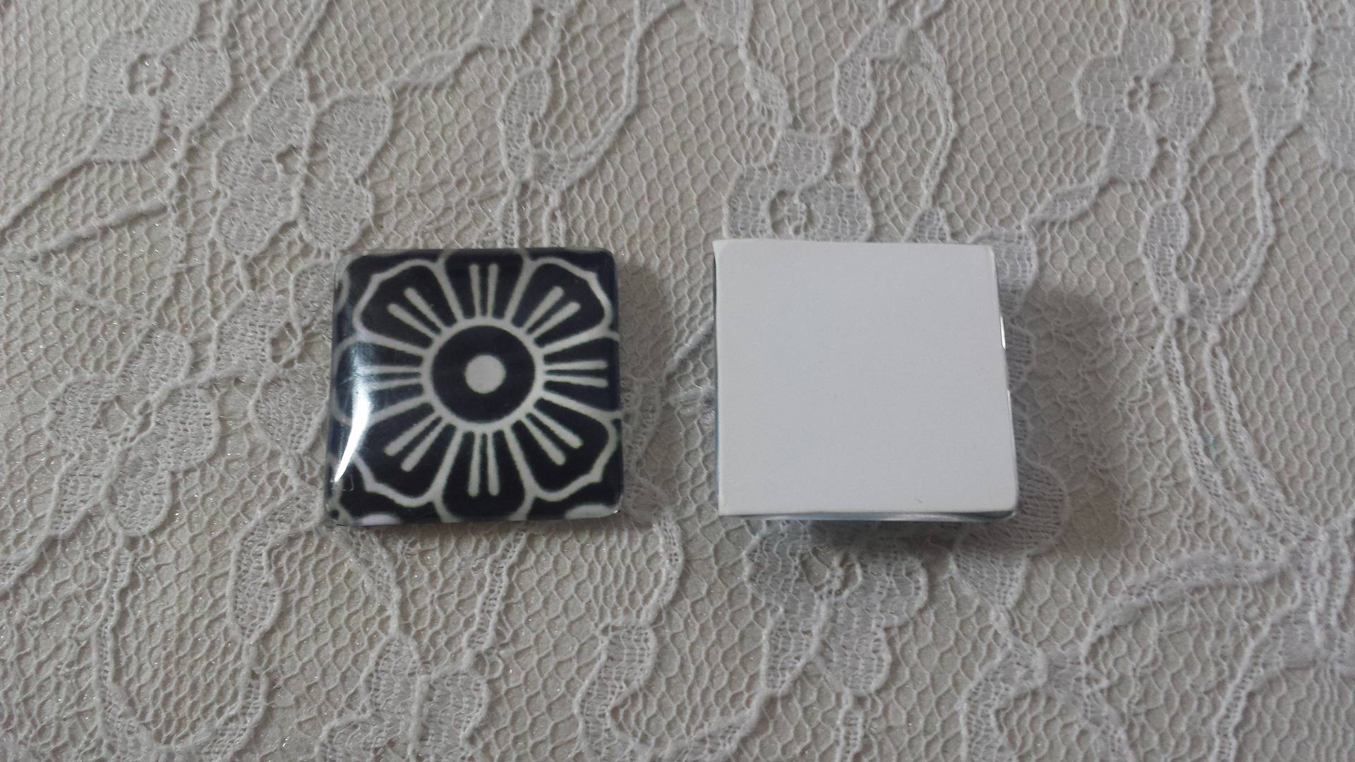 vierkante glazen cabochon 25mm 002 