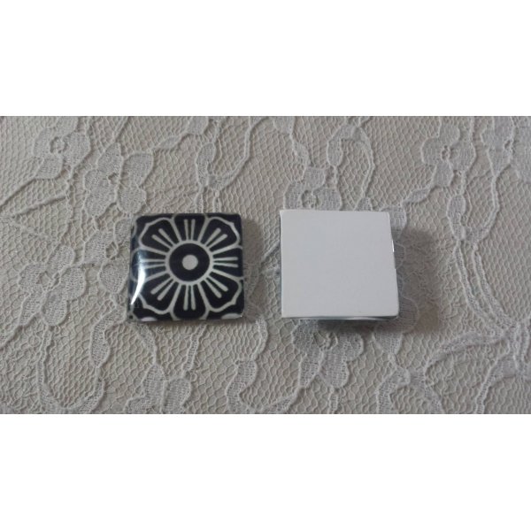 vierkante glazen cabochon 25mm 002 