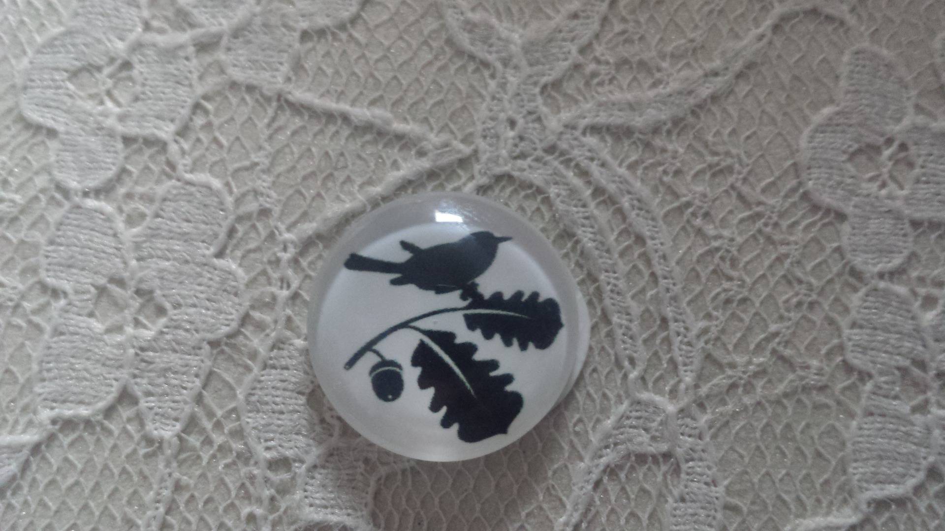 rond glas cabochon 10mm vogels 017 
