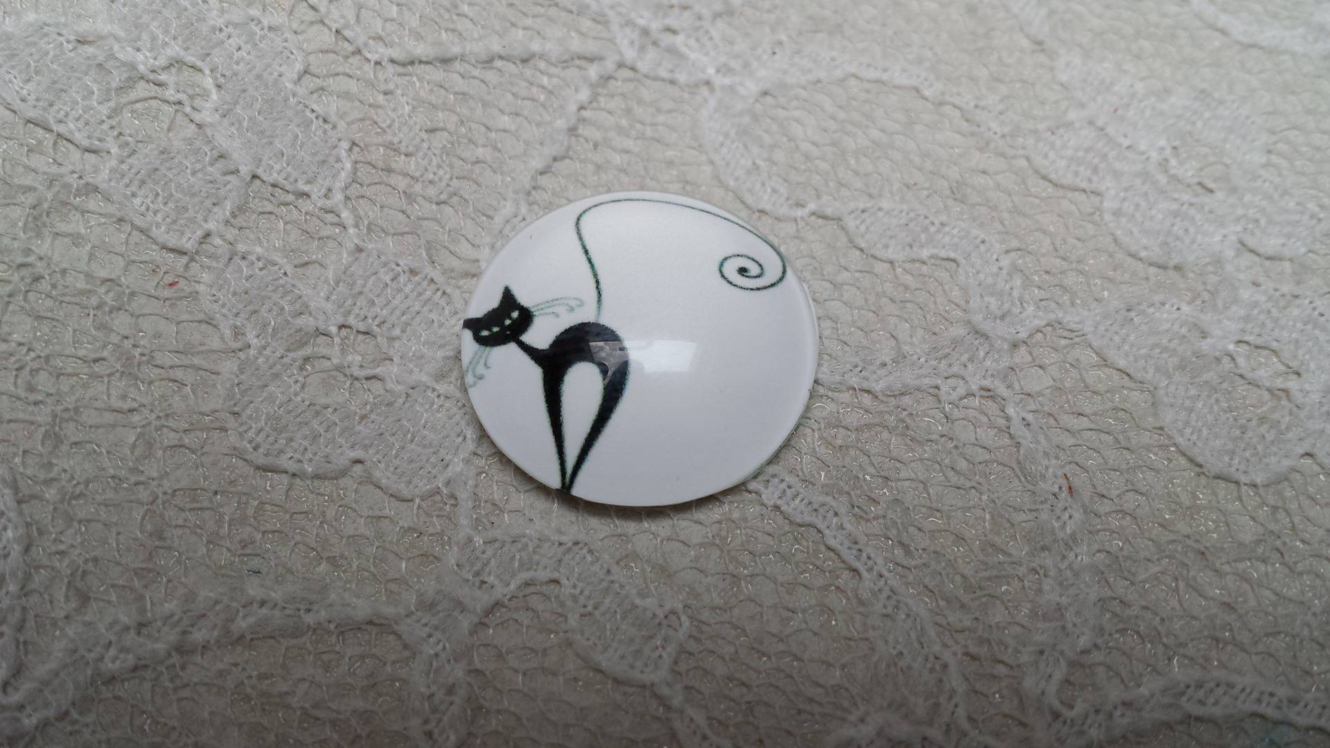 glazen cabochon rond 10mm cat 006 