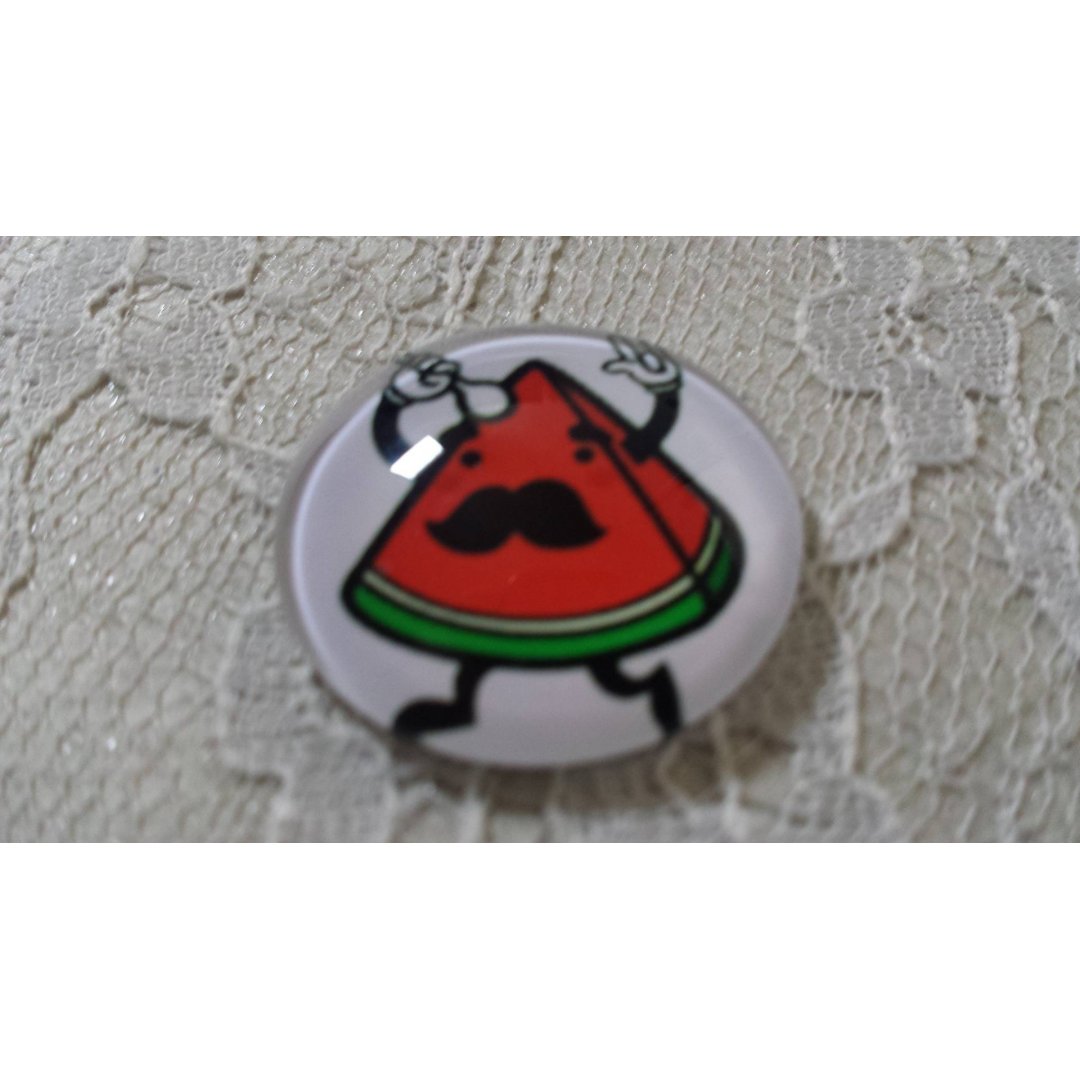 glazen cabochon rond 25mm snor 030 