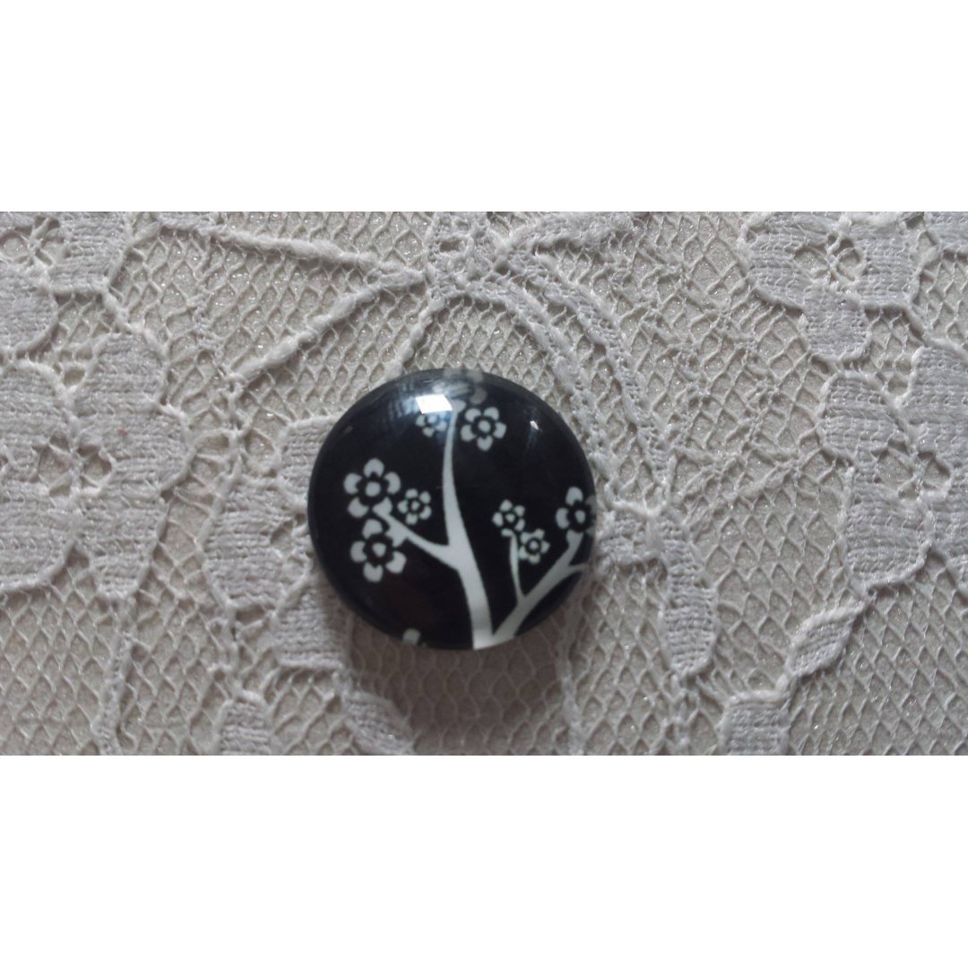 glazen cabochon rond 20mm vogels 020 