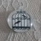 cabochon rond glas 25mm vogels 002 