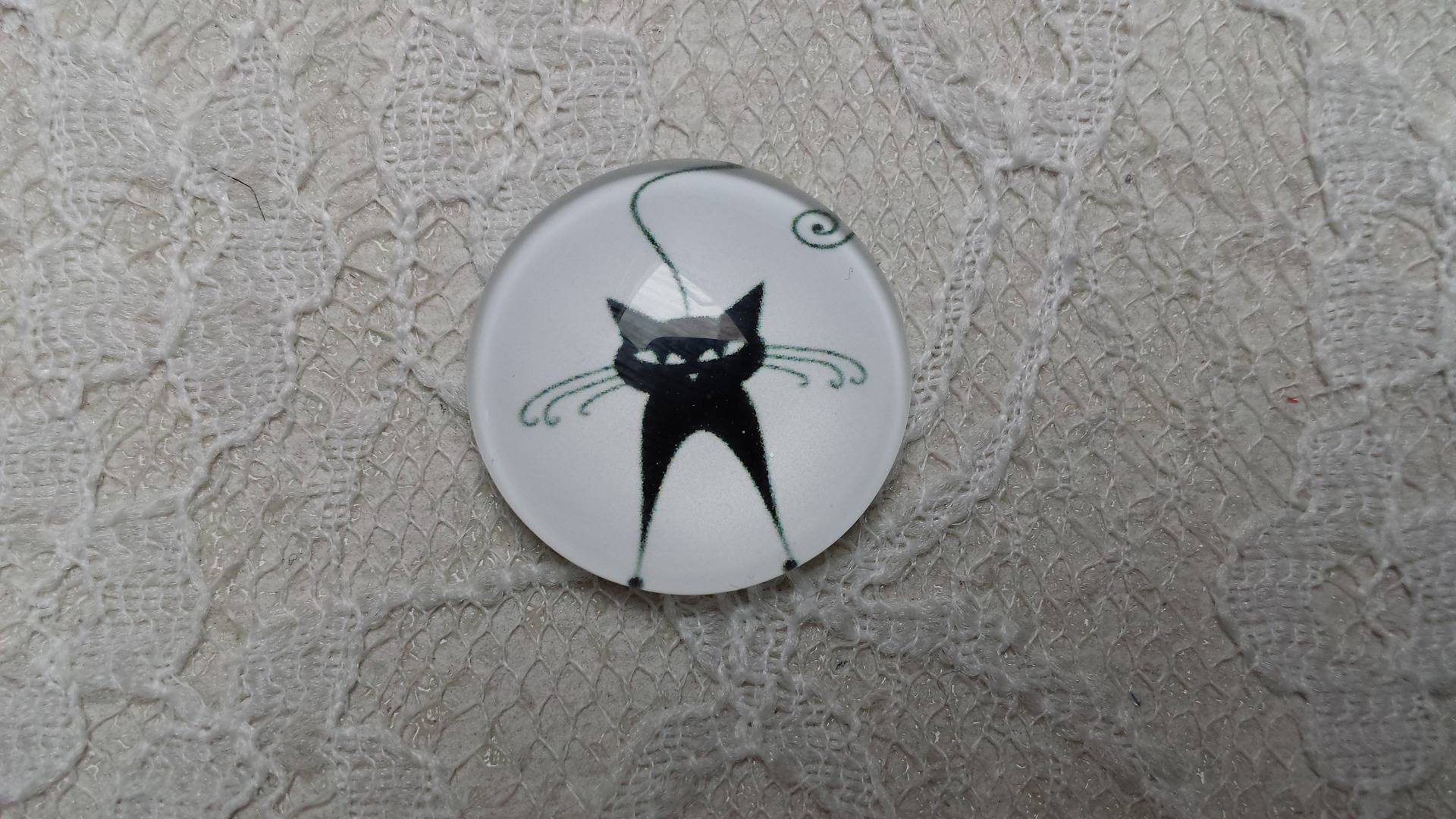 glazen cabochon rond 25mm cat 018 