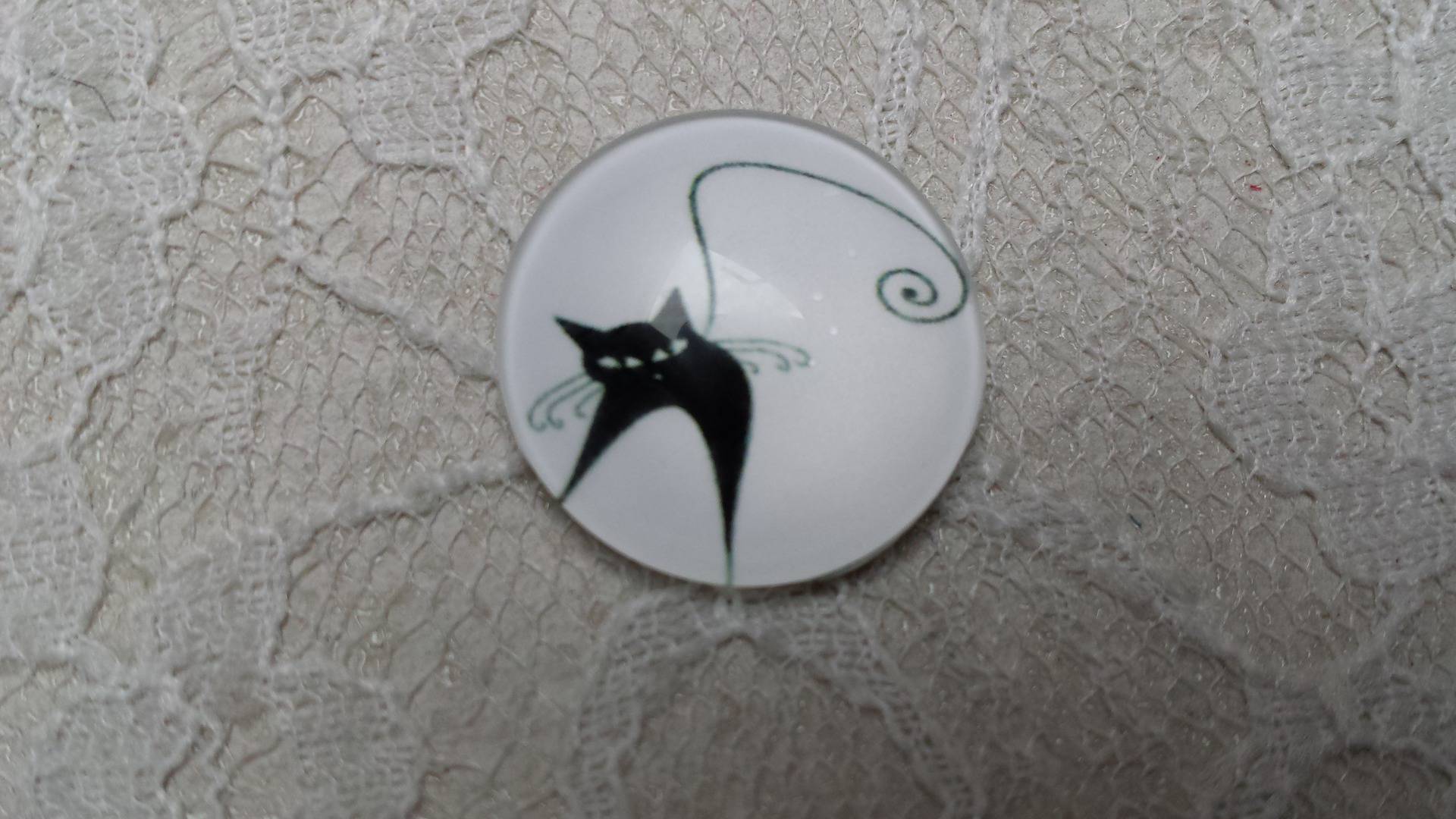 glazen cabochon rond 20mm cat 019 