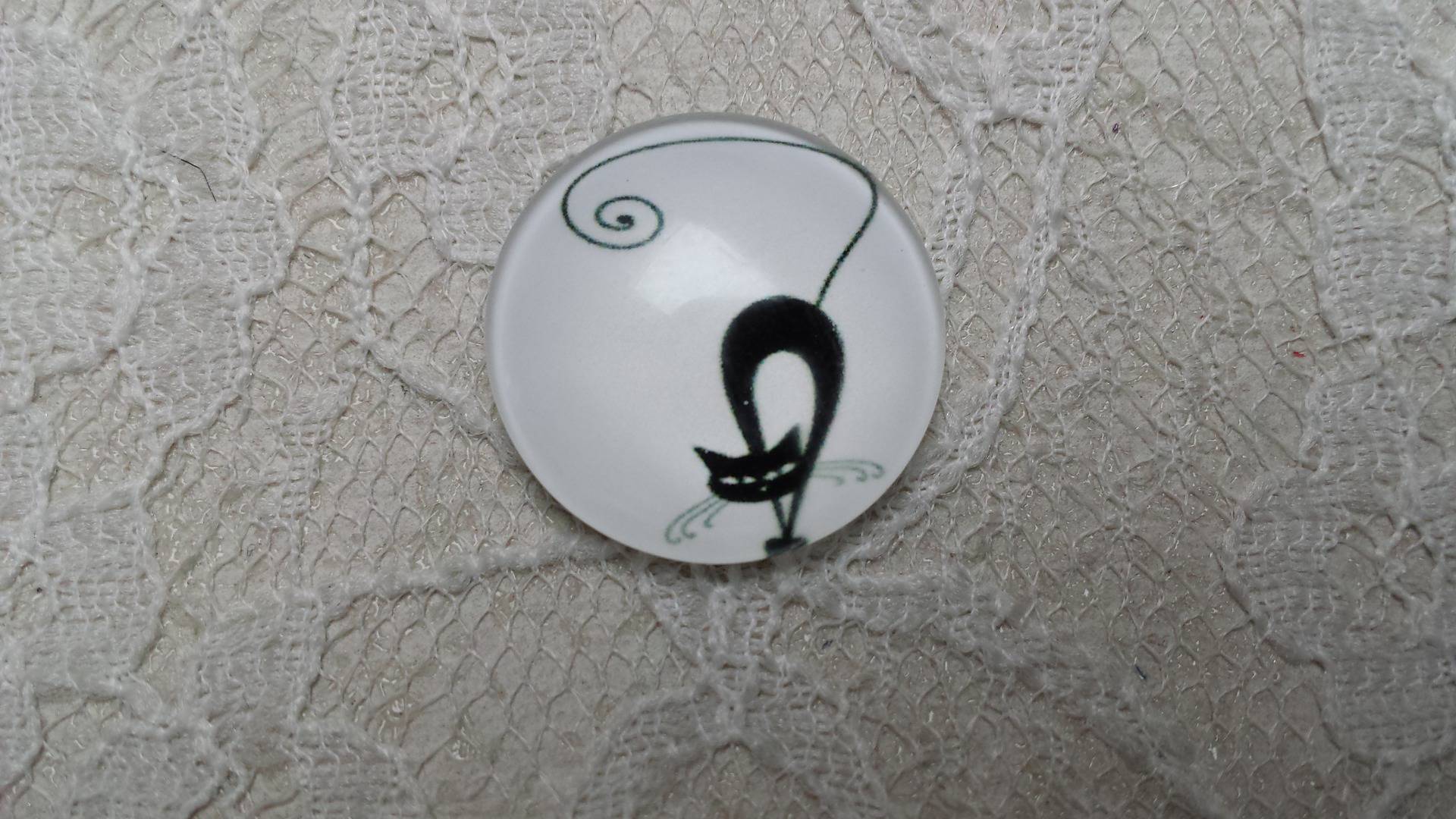 glazen cabochon rond 20mm cat 015 
