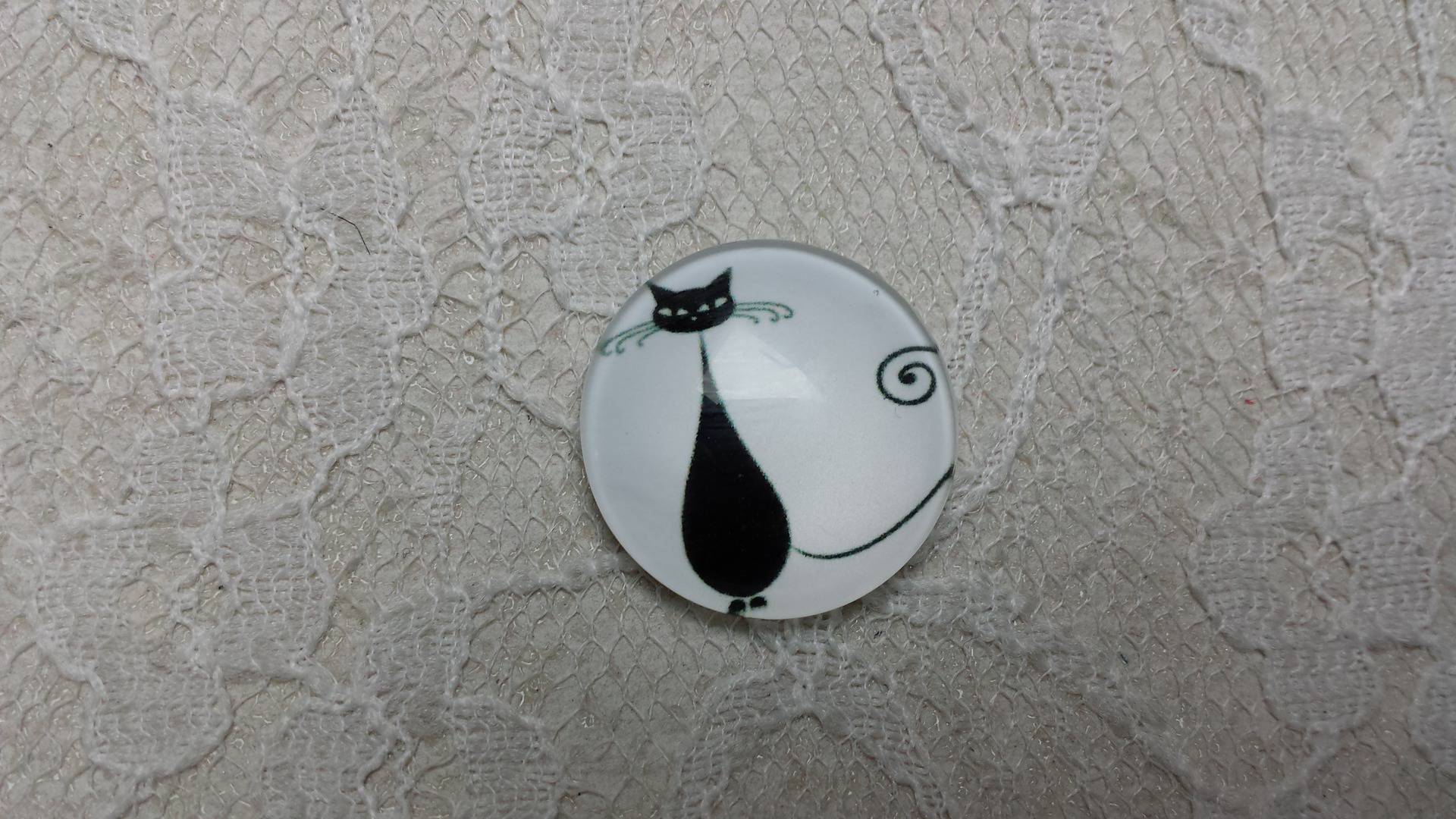 glazen cabochon rond 20mm cat 013 