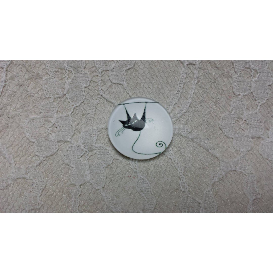 glazen cabochon rond 20mm cat 011 