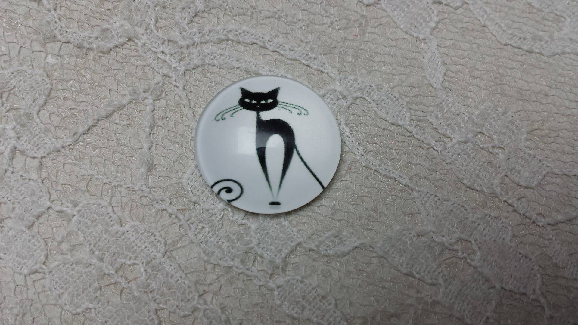 glazen cabochon rond 20mm cat 008 