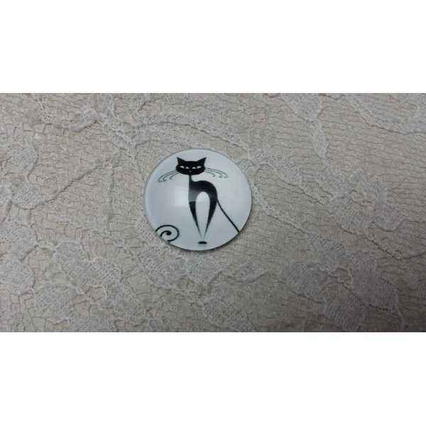 glazen cabochon rond 20mm cat 008 