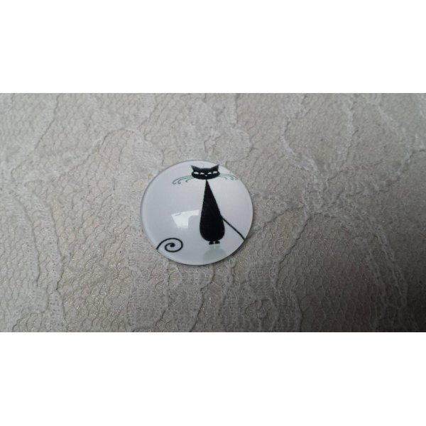 glazen cabochon rond 20mm cat 004 