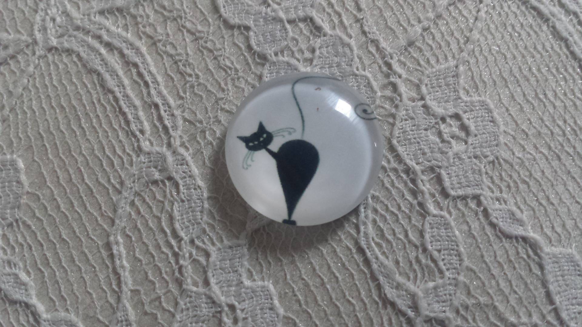 glazen cabochon rond 20mm cat 002 