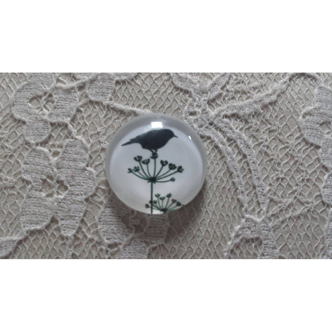 rond glas cabochon 20mm vogels 019 