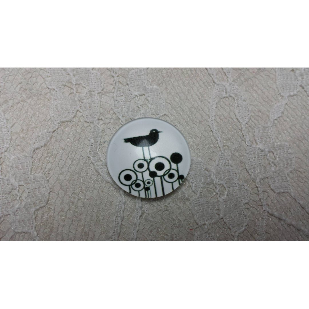 rond glas cabochon 20mm vogels 018 