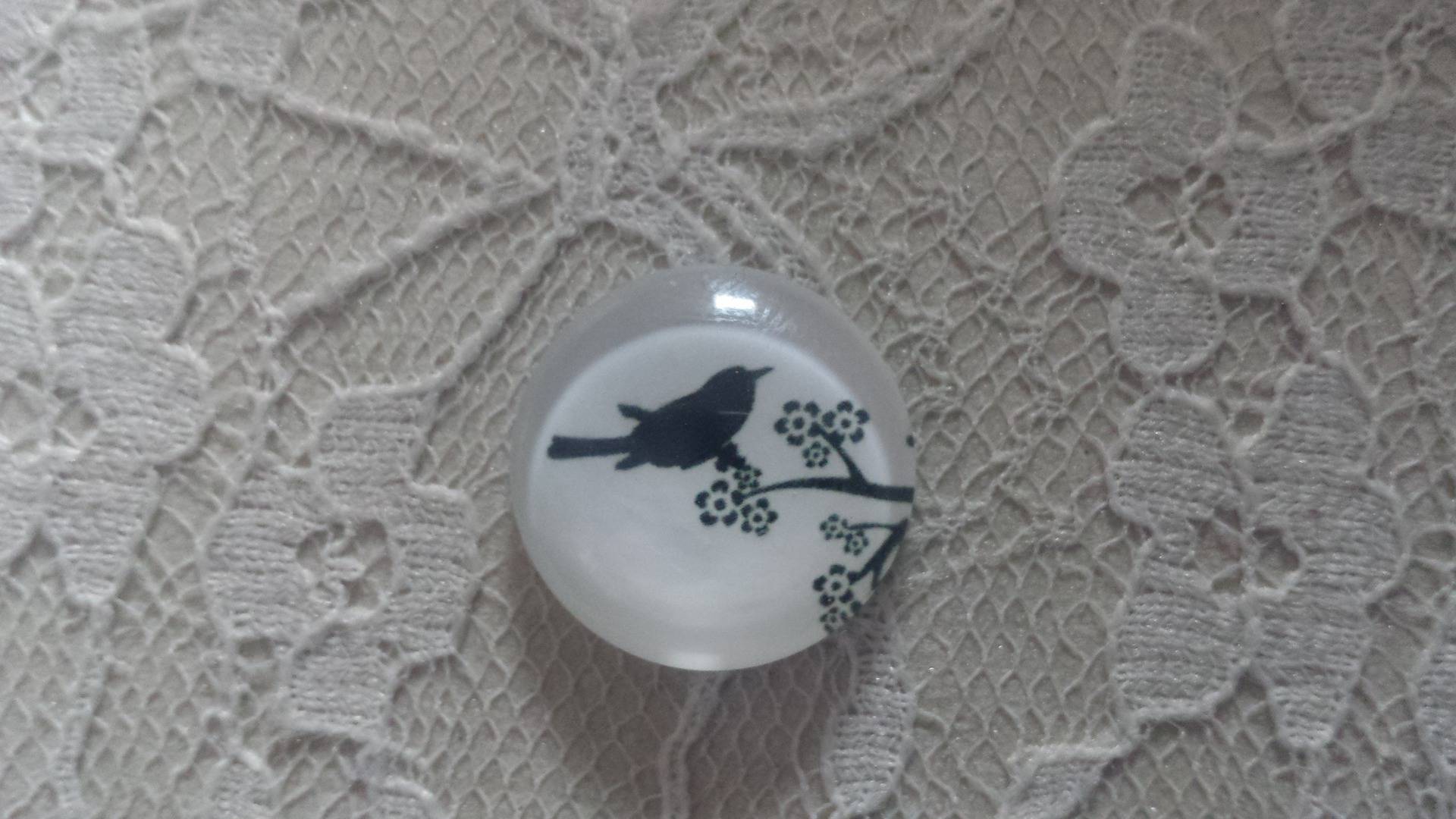rond glas cabochon 20mm vogels 016 