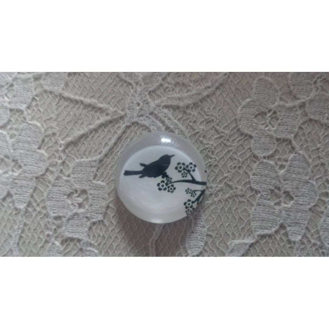 rond glas cabochon 20mm vogels 016 