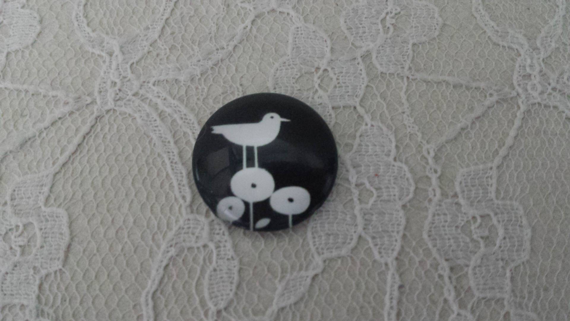 rond glas cabochon 20mm vogels 012 