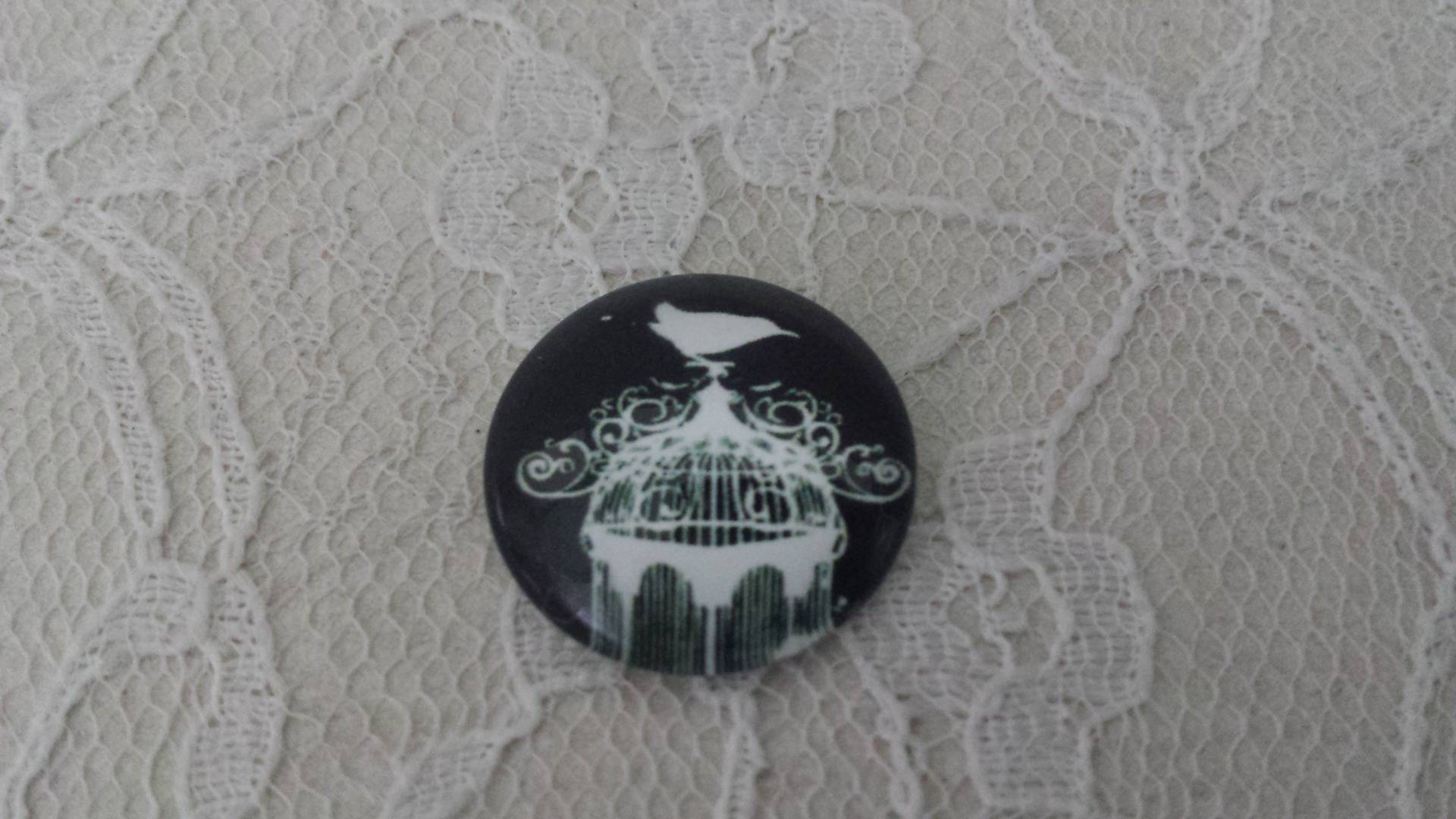 rond glas cabochon 20mm vogels 011 