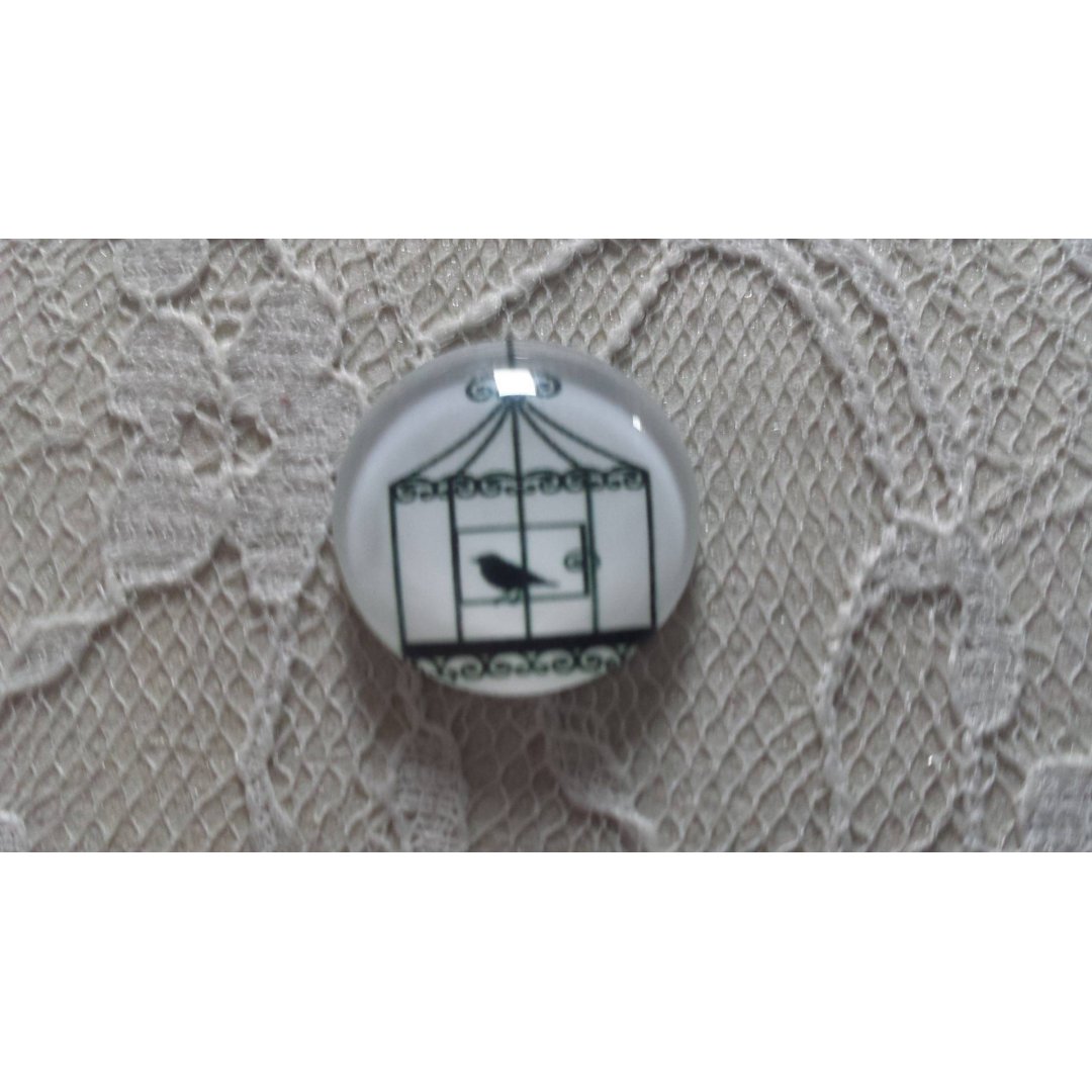 rond glas cabochon 20mm vogels 010 