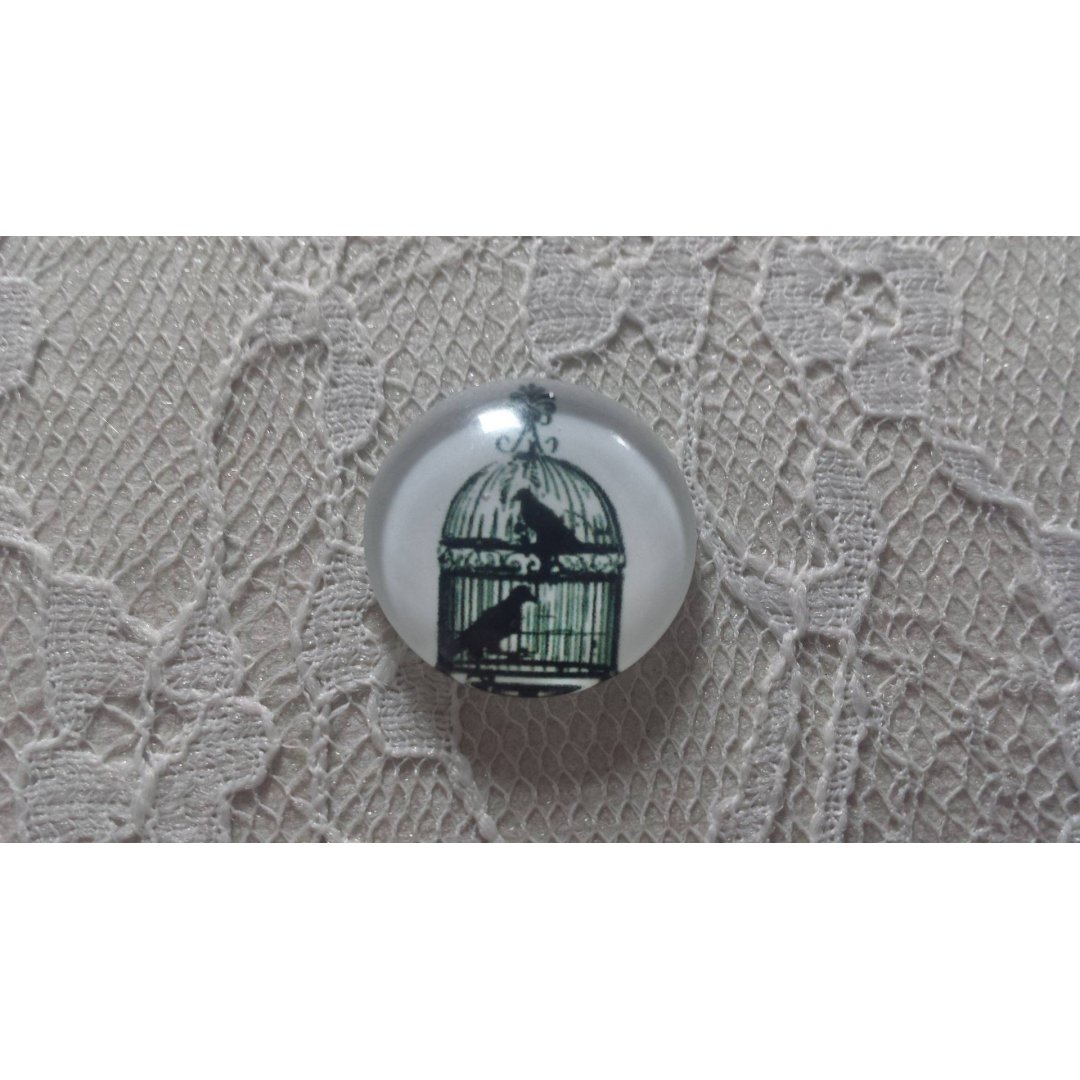 rond glas cabochon 20mm vogels 004 