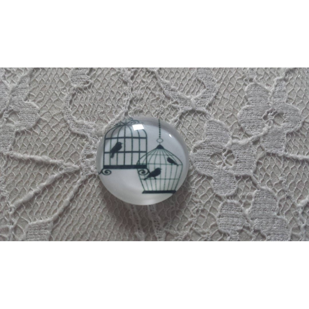 rond glas cabochon 20mm vogels 003 