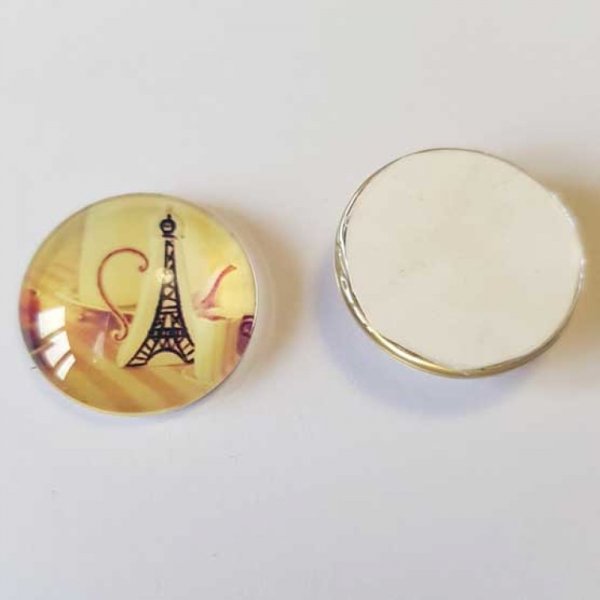 cabochon rond en verre 20mm divers 041